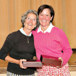 Overall Low Net winners Ilene Olson and Lisa Ferris; photo by Ken Haley