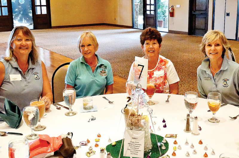 Left to right: Sue Meeks, Diane Dodd, Mary Jo Schupman and Roxanne May. Mary Jo and Roxanne placed first in Flight A.