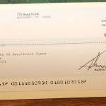 The check for $10K for the VA