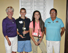 Winning foursome left to right: Alyce Mancini, Garrett Esry, Mia Mesa and Gloria Contreras