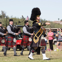 What a day for bagpipes! (Photo taken by Ken Haley)