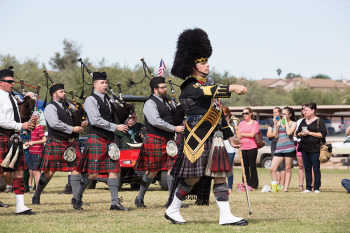 What a day for bagpipes! (Photo taken by Ken Haley)