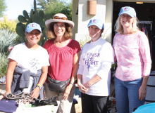 Helpers (from left to right) are Charlene Nilson, Joyce Turner, Joella Austin and Lynn Maier.