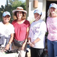 Helpers (from left to right) are Charlene Nilson, Joyce Turner, Joella Austin and Lynn Maier.