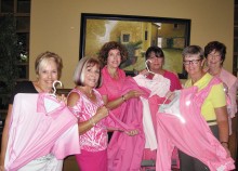 It’s all about pink! Some of the committee working on the Rally for the Cure this year are, left to right: Dee Wagoner, Sherry Gall, Paula Scafuri, Sharon Hayes, Cathy Thiele and Gail Phillips
