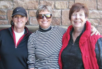 Flight Three winners: Karen Conner, third; Dianne Turner, first; and Gail Phillips, second