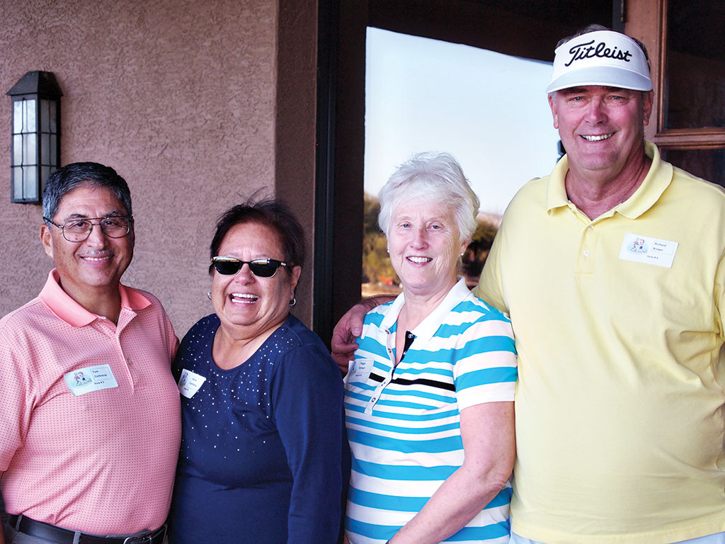 Left to right: Tom and Gloria Contreras and Peggy and Richard Brown were on the winning team. Photo by Sylvia Butler