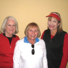 D flight Winter Charmers, first place: Shirley Gray,  Karen Petzel and Janet Mathis