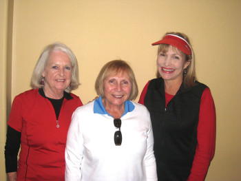 D flight Winter Charmers, first place: Shirley Gray,  Karen Petzel and Janet Mathis