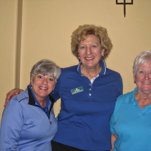 B flight Frosty Dames Frannie Vanselow,  Athea Critchlow and Carolyn McBride