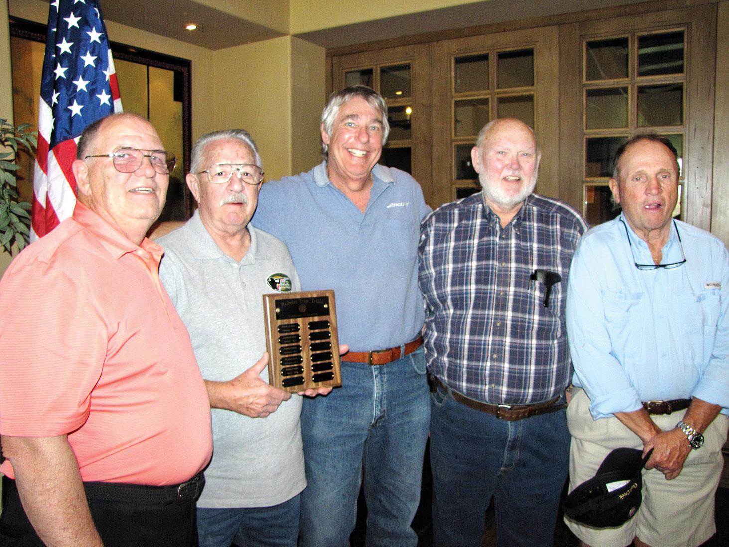 The winning Quail Creek team, left to right: Ron Darrah, Dennis Finn, Jeff Krueger, Roger Fendt and Mike Kiger