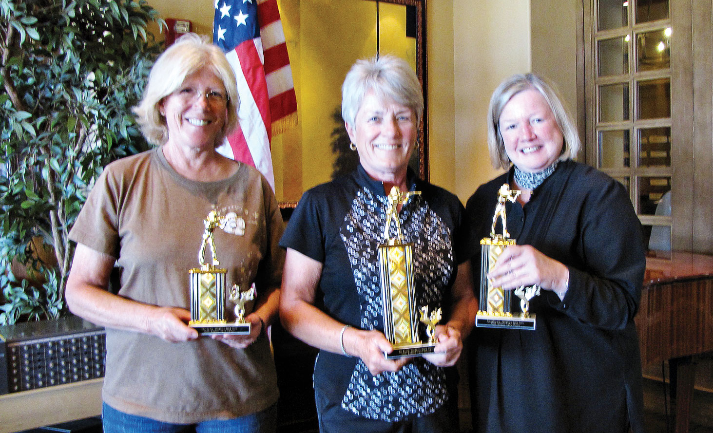 Top women shooters, left to right: Lori Klug, JoAnne Pollock and Susan Wilson