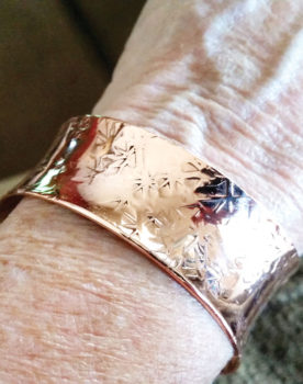 Steve Piepmeier’s Native American design copper bracelet