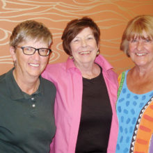 Left to right: Cathy Thiele, Gail Phillips and Sharon Paxson