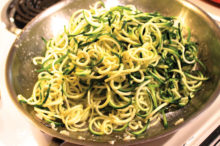 Zucchini pasta spiralized