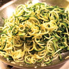Zucchini pasta spiralized