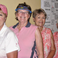 Member/Guest Flight Two first place winners: Robin Stirn, Sherry Courson, Carole Jenny and Barbara Haley