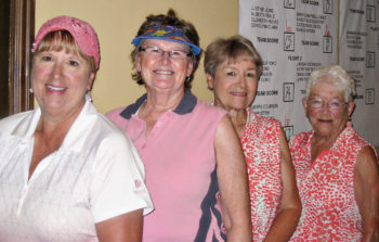 Member/Guest Flight Two first place winners: Robin Stirn, Sherry Courson, Carole Jenny and Barbara Haley