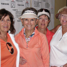 Member/Member Flight One first place winners: Norma Cornelison, Christina England, Cheryl Opsal and Cheryl Collyer