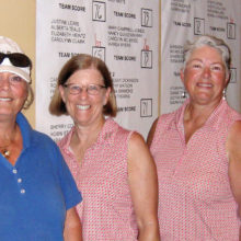 Member/Member Flight Two first place winners: Sharon Hayes, Rose Welliver, Tommy Reid and Jan Rooney