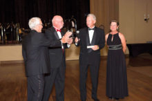 Ballroom Dance Club members: Tom Sullivan, Phil Geddes, Robert Lewis and Justine Lewis; photo by Ken Haley