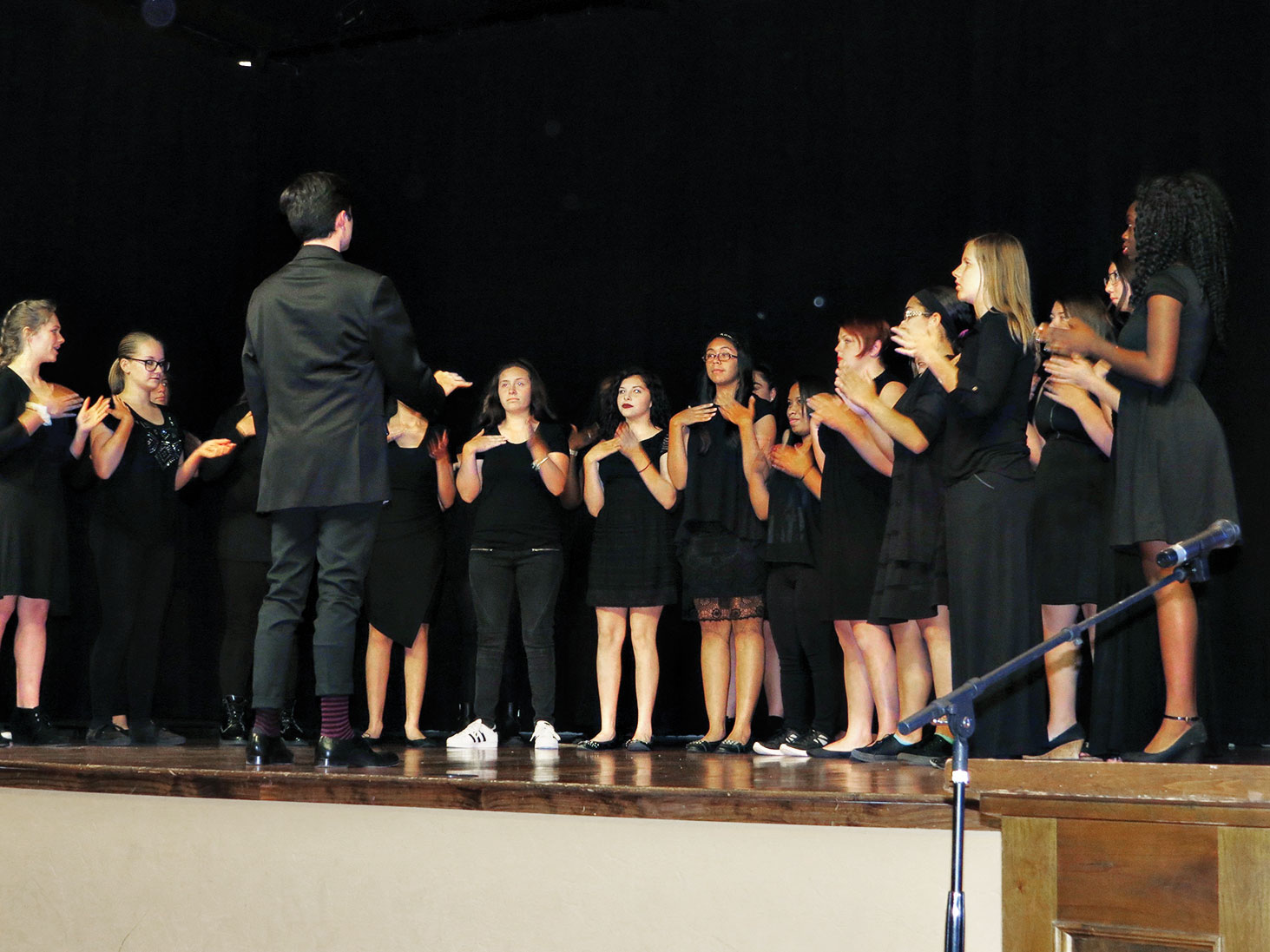 Walden Grove Women’s Chorale performing during the monthly program; photo by Diane Quinn