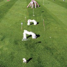 A sampling of some fun holes one will see at the Putters Rally for the Cure; photo by Fred Waggoner.