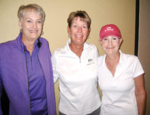 Quail Creek flight one winners Bonny Wilcox, Justine Lewis and Kathy Brennan