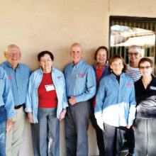 Quail Creek residents who volunteer their time at the AARP sites include: front row (from left) Gail Garrison and Peggy McGee; back row Al Miller, Craig Parsons, Lori Whitman, John Kozma, Diana Averill, Anne Benton and Tom Schlitt. The photo was taken by Jeff Smith.