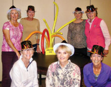 Back row: Chris Gould, Holly Crombie, Linda Klaus, Marci Yenerich; front: Mary Lou Johnson, Pam Campbell and Beth Davis