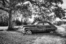 Joan Muckley‘s first place photo, Old Texas Packard