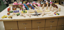 45 wooden toys were donated to the Tucson Medical Center Hospital.