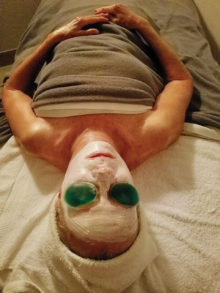 Not only is a facial good for one’s skin but it is a totally relaxing experience for mind and body; photo by Rebecca Willer.