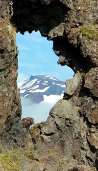 Larry Michael’s third-place photo, Iceland Lava Window