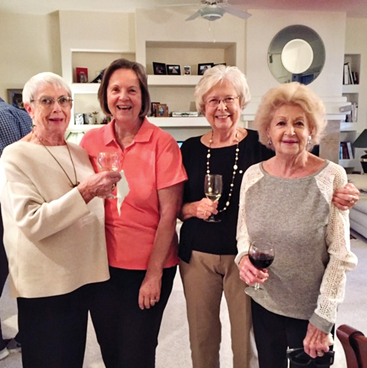 From left: Nancy Cumm, Marge Parkins, Diana Averill and Quigley Robichaud