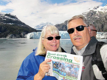 Paul and Gail Lischeid loved the sunny May weather in Alaska and visited Glacier Bay.