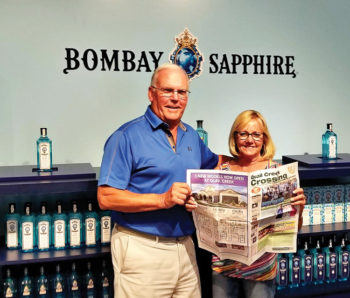 Lin and Steve Sanford vacationed in Hampshire, England and visited the famed Bombay Sapphire Distillery at historic Laverstoke Mill.