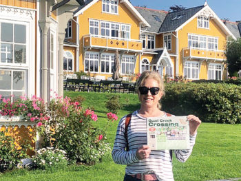 Quail Creek editor Linda Robson at the iconic Norweigan resort, Solstrand Hotel and Spa in Bergen.