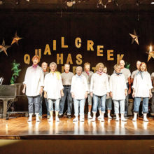 The Performing Arts Guild Mixed Chorus singing Back to the 50s at the Quail Creek’s Got Talent show in August. They also will perform a special tribute for Pearl Harbor Day at the PAG Christmas Show on Dec. 5 to 7.