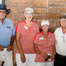 Left to right: Jerry Olsen, Janet Wegner, Diane Dodd, and Smitty Smith were on the second place team in the Putters/Duffers competition. Photo by Jim Burkstrand.