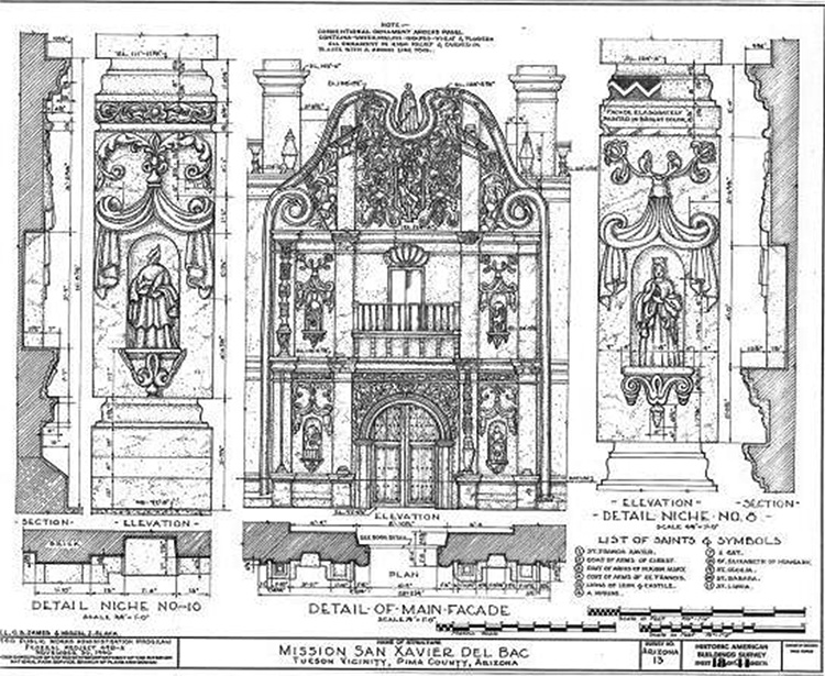 Church plans made as part of a Federal Public Works Administration Program in 1940. Plans furnished by the U.S. Department of Interior.