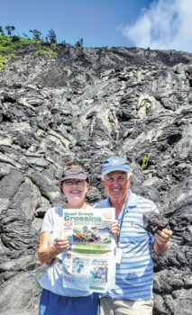 Hitting the rocky trails again were Lois Owen and Richard Stebbins in Kilauea, HI.