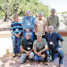 Among the students who successfully completed the CERT basic course were (front row, left to right) Quail Creek residents Hayes Galitski, Jack Cruikshank, Brian Kahn, (back row) Louise Keane, Bill Roskey, Judy Sypkens, and Steve Conklin. Photo by John McGee.
