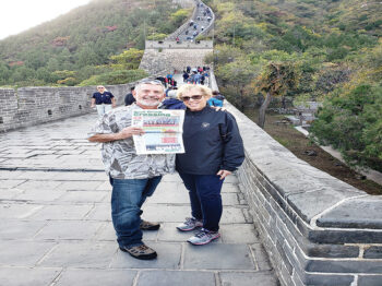 Ray Rosenbach and Sue Duffenberg visiting the Great Wall.