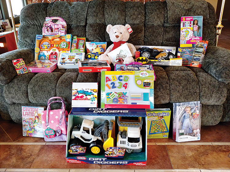 Toys for boys and girls will make Christmas a little merrier for needy children; photo by Peggy McGee.