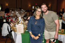 Scholarship's “Chocolate! Chocolate!” basket winner Patty Bragg and her nephew Jake MacLean.