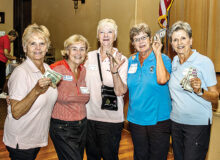 The second place team members were (left to right): Diane Kirstin, Marilyn Burkstrand, Norma McCaleb, Gail Scheibner, and Lou Moultrie; Photo by Jim Burkstrand.