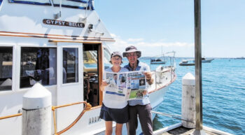 Lois Owen and Rich Stebbins are on the road again! This time it's Wangi Wangi, New South Whales, Australia and reading their copy of the Crossing!