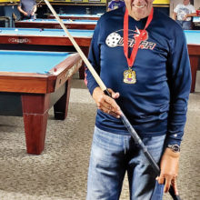 Lenny Friedman, billiards Silver Medal winner at the Senior Games.