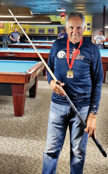 Lenny Friedman, billiards Silver Medal winner at the Senior Games.